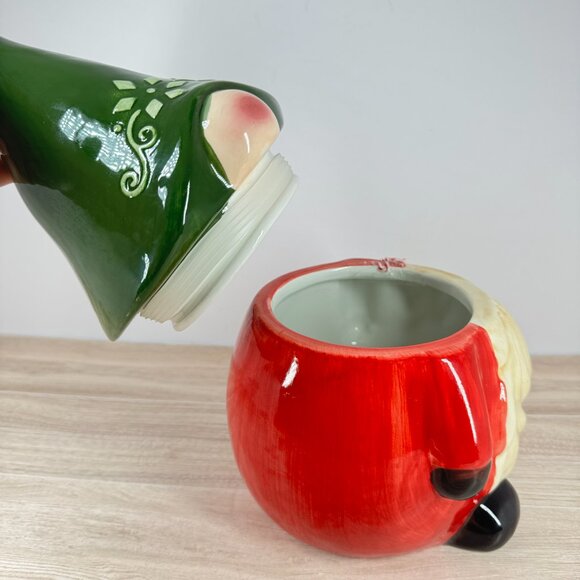 Home Essentials Christmas Gnome Cookie Jar Ceramic Holiday Decor - Picture 4 of 11